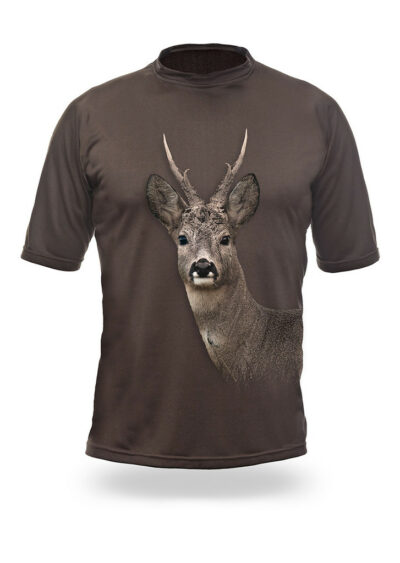 Pánske hnedé tričko, krátky rukáv Gamewear Roe Deer "Srnec"