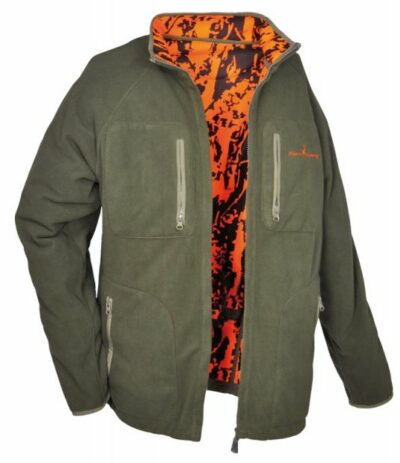 Pánska obojstranná relfexná bunda Hubertus Warn Wende Fleece Jacke Pirsch