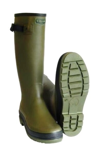 Gumené čižmy "gumáky" s prackou, čierny neoprén Tigar