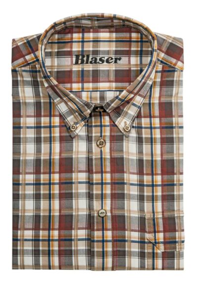 Pánska košeľa s dlhým rukávom Blaser Poplin Georg, károvaný vzor