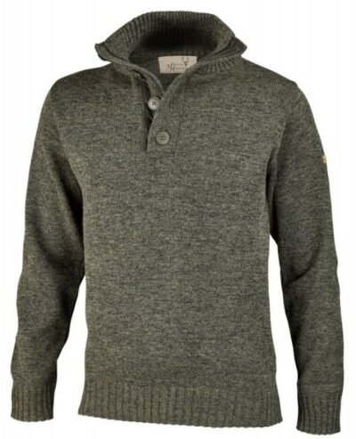 Pánsky vlnený sveter s veľkými gombíkmi HUBERTUS Troyer 89-697-01